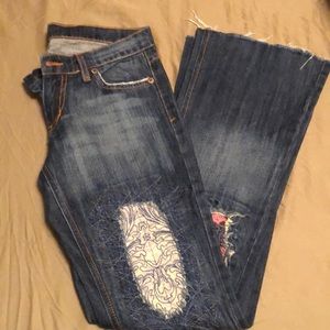 Super cute patchy jeans